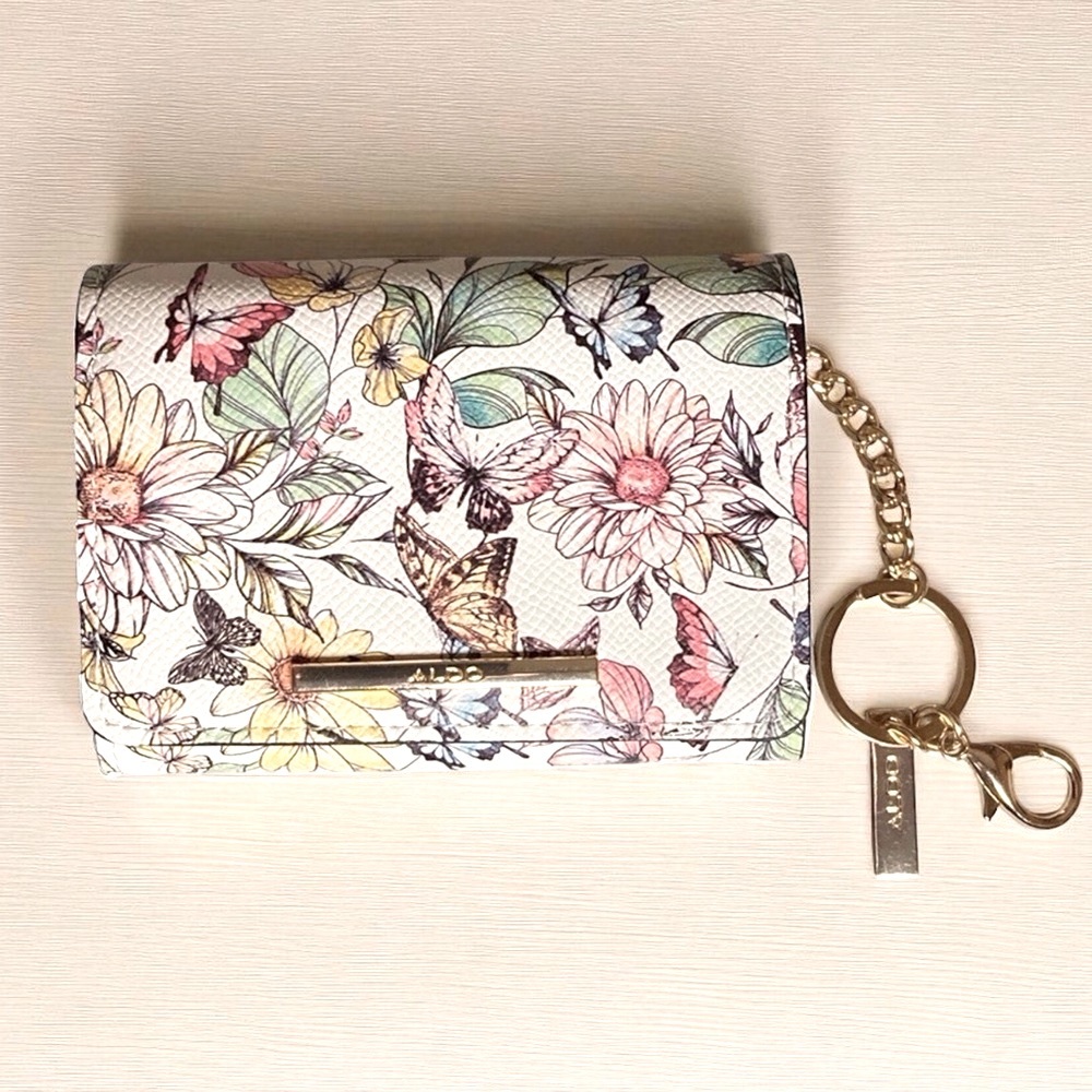 Aldo | Woiwin Small Floral & Butterfly Printed Card Wallet